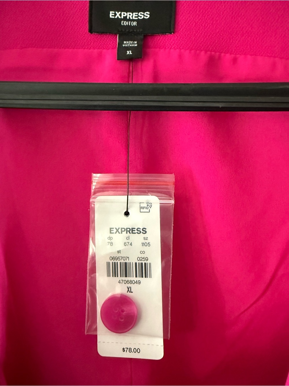 Express Neon Pink Women's Vest - Picture 4 of 10